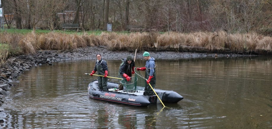 Fische mit Köcher fangen