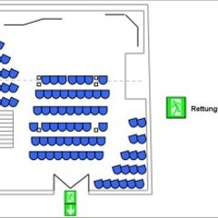 Gerberhaus Plandarstellung Reihenbestuhlung