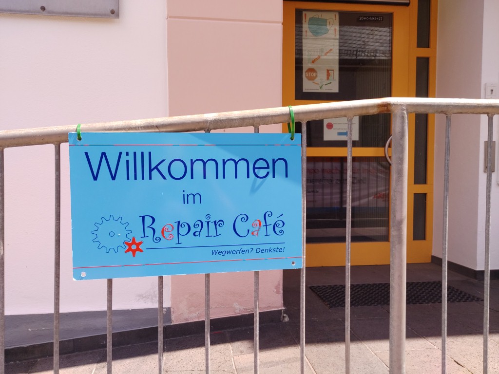 Repair-Café Hinweisschild "Repair-Café"