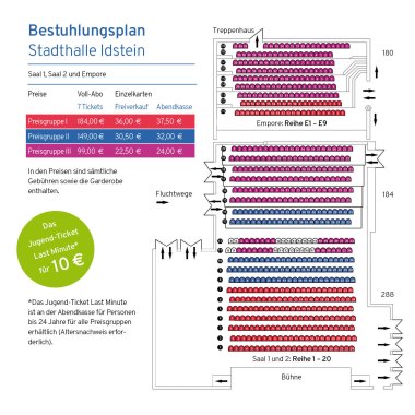 Stadthalle Bestuhlungsplan Theater-Abonnement