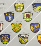 Wappen Idsteiner Stadtteile Darstellung der Wappen Idsteins und seiner 11 Stadtteile