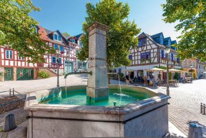Marktplatz Idstein ein Brunnen