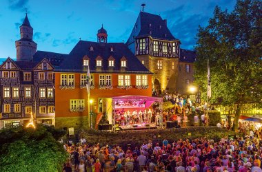 Feiernde Menschen beim Idstein JazzFestival