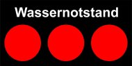 Wasserampel mit Wassernotstand